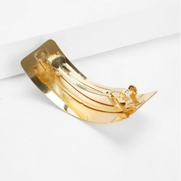 3 for $35 / Metal Hair Clip Gold - Picture 3 of 3